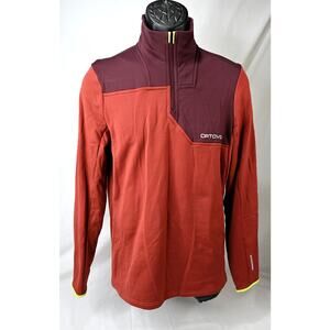 Ortovox Fleece Light Zip Neck Men's MEDIUM Red/Purple